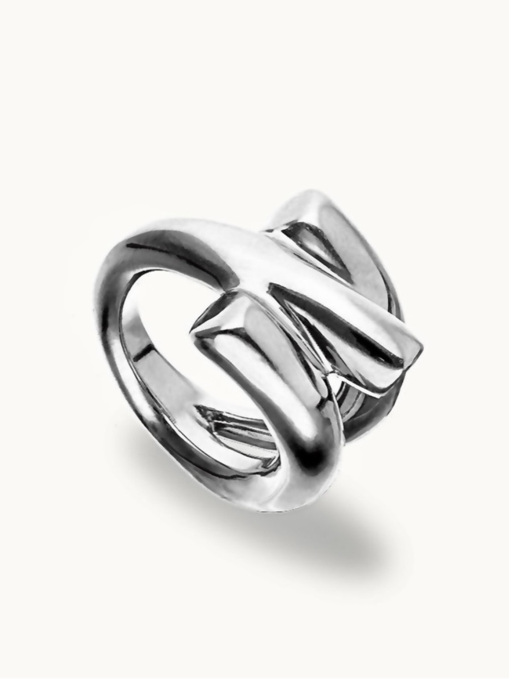UNO de 50 Silver Organic Shapes Ring